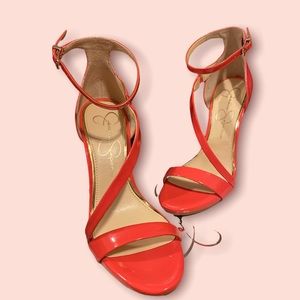 Grapefruit Patent Leather Sexy Jessica Simpson Heels